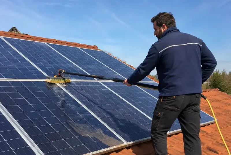 Nettoyage et entretien de panneaux solaires à Crépol